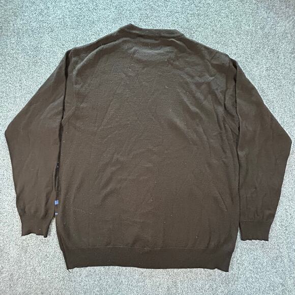 I Levrieri Crew Neck Sweater 50% Wool Made in Italy Brown XL - Picture 2 of 6